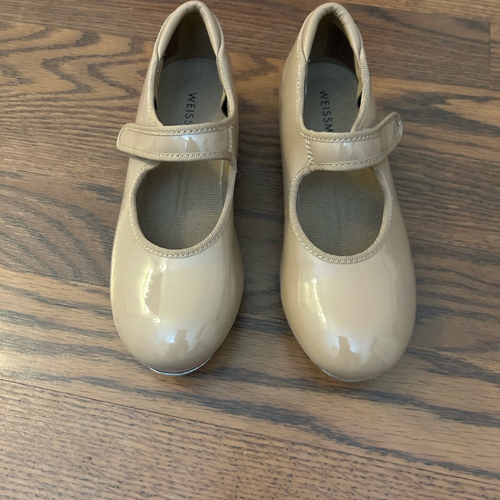 Weissman Kids Tan Patent Mary Jane Shoes